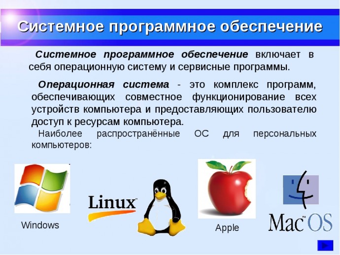 Сис­тем­но­е про­грамм­но­е обес­пе­че­ние